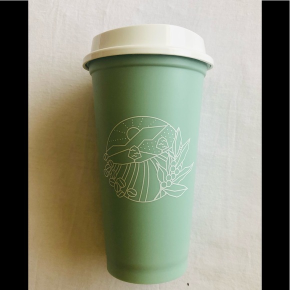 STARBUCKS HOT/COLD CUP MINT GREEN 12 oz